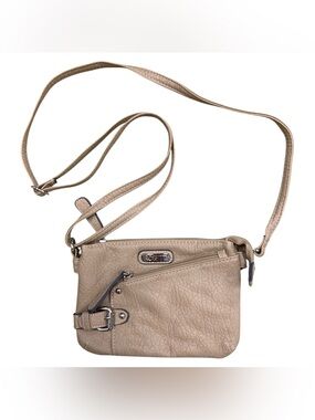Rosetti Taupe Crossbody Bag with Silver Hardware